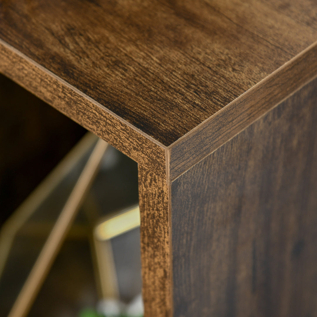 MCL Seven-Cube Bookcase - Rustic Brown Wood Effect