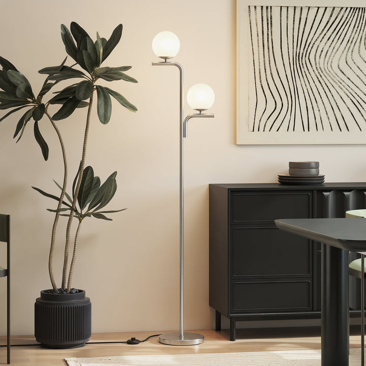 LED Floor Lamp, Modern Standing Lamp with 3 Colour Temperatures, Globe