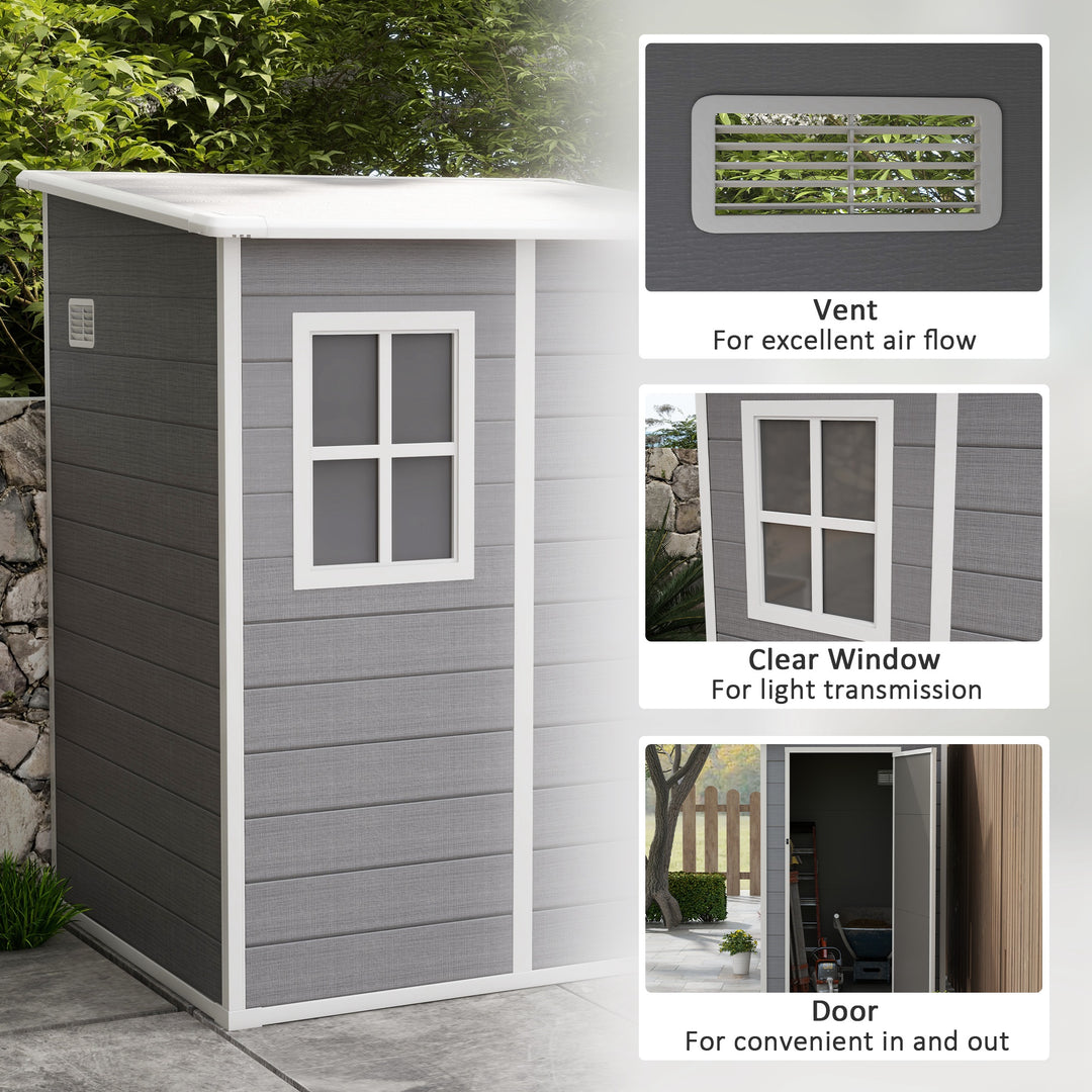 Outsunny Garden Storage Shed, 4'x5' Lean