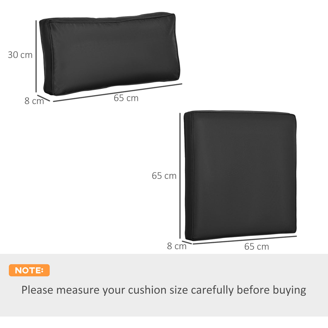Set of 14 Dining Set Cushions - Black