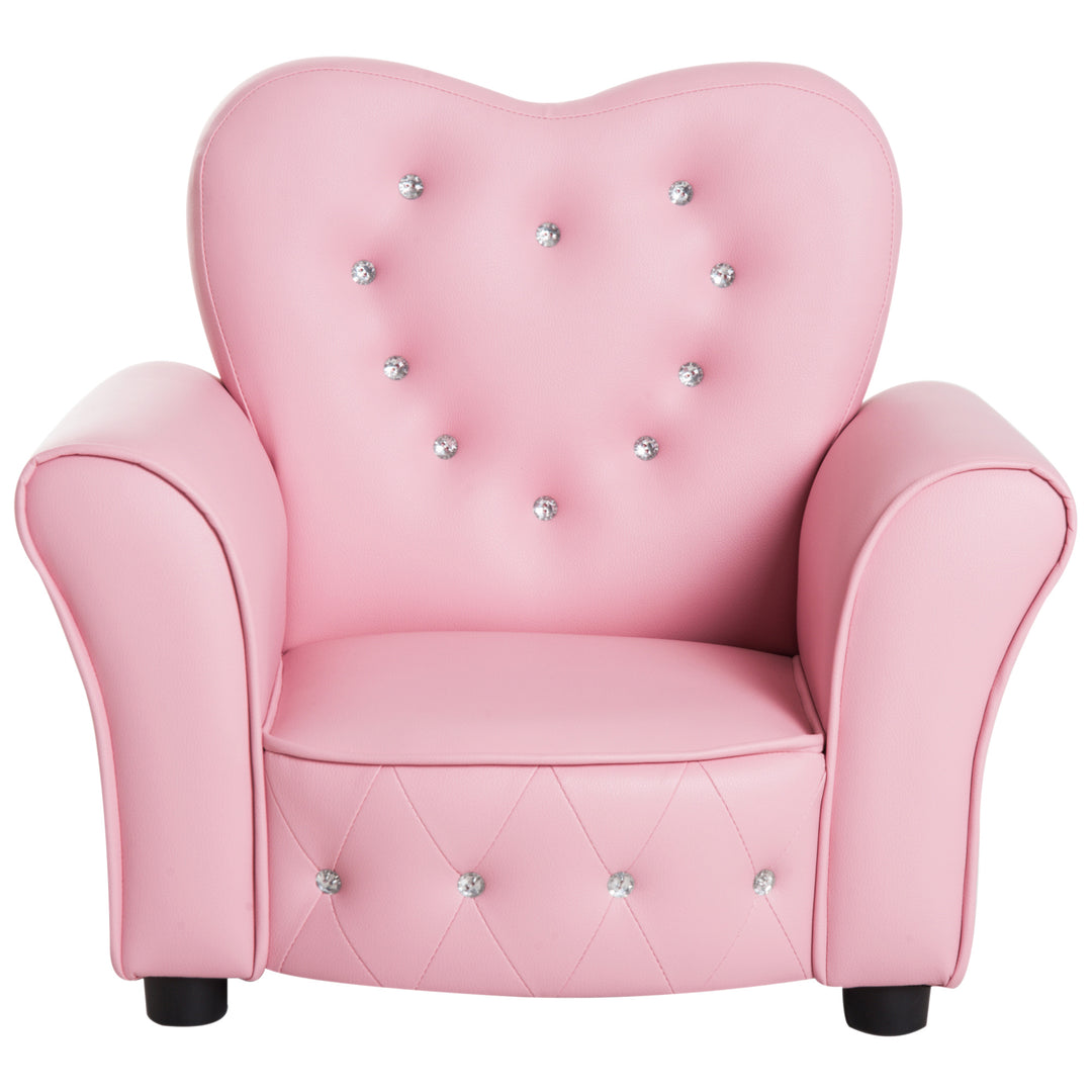 Kids Armchair Toddler Chair Seating Relax Playroom Seater Girl Princess Pink