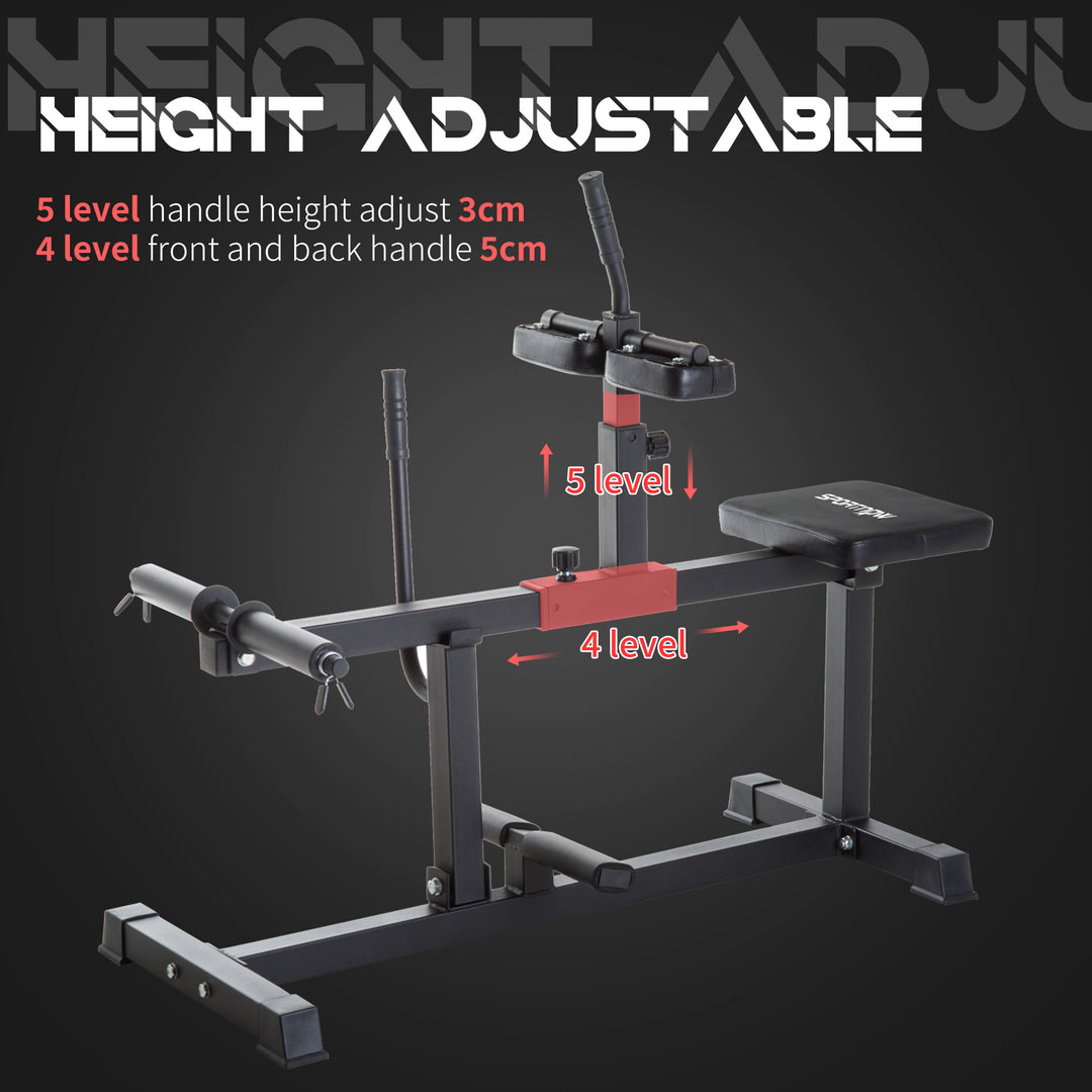 SPORTNOW Seated Leg Extension Machine, Adjustable Leg Raise Machine and Curl Machine with Plate Loaded for Hip, Lower Body and Home Gym Workout