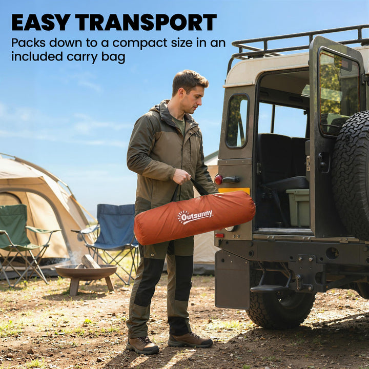Camping Windbreaker with Clear Windows, Carry Bag and Steel Poles, for
