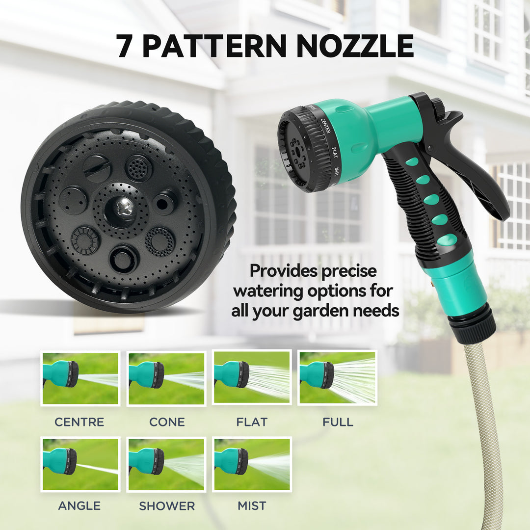 Retractable Hose Reel Wall Mounted, 20+2m Garden Hose Pipe Reel with L