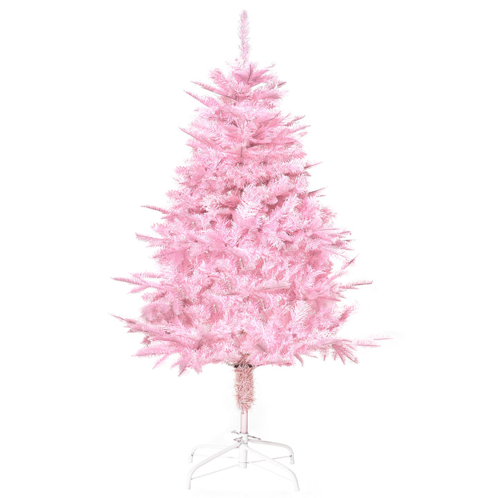 HOMCOM 4FT Pop-up Artificial Christmas Tree Holiday Xmas Holiday Tree Decoration with Automatic Open for Home Party, Pink | Aosom UK