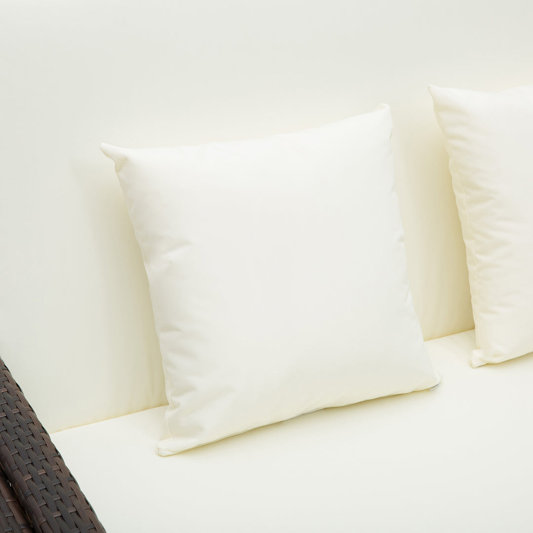 MCL Rattan Sun Lounger 2 Seater Day Bed-Brown