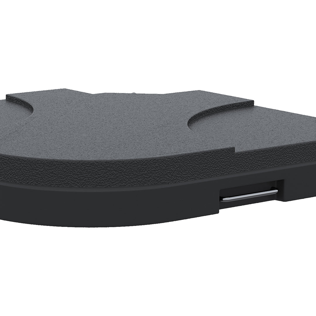 MCL 4 Pieces Parasol Base Stand Weights for Banana Hanging Cantilever Umbrella, Water and Sand Filled, Up to 72kg, Black