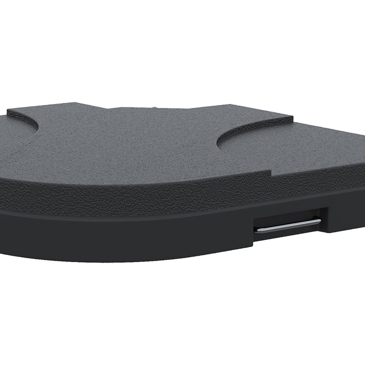 MCL 4 Pieces Parasol Base Stand Weights for Banana Hanging Cantilever Umbrella, Water and Sand Filled, Up to 72kg, Black