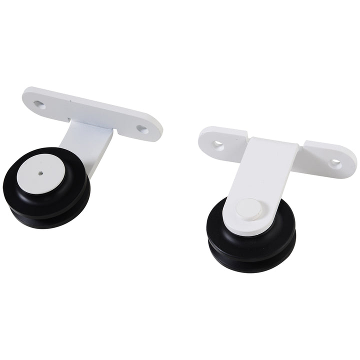 MCL 6FT Rustic Interior Sliding Barn Door Mounting Hardware Kit - White