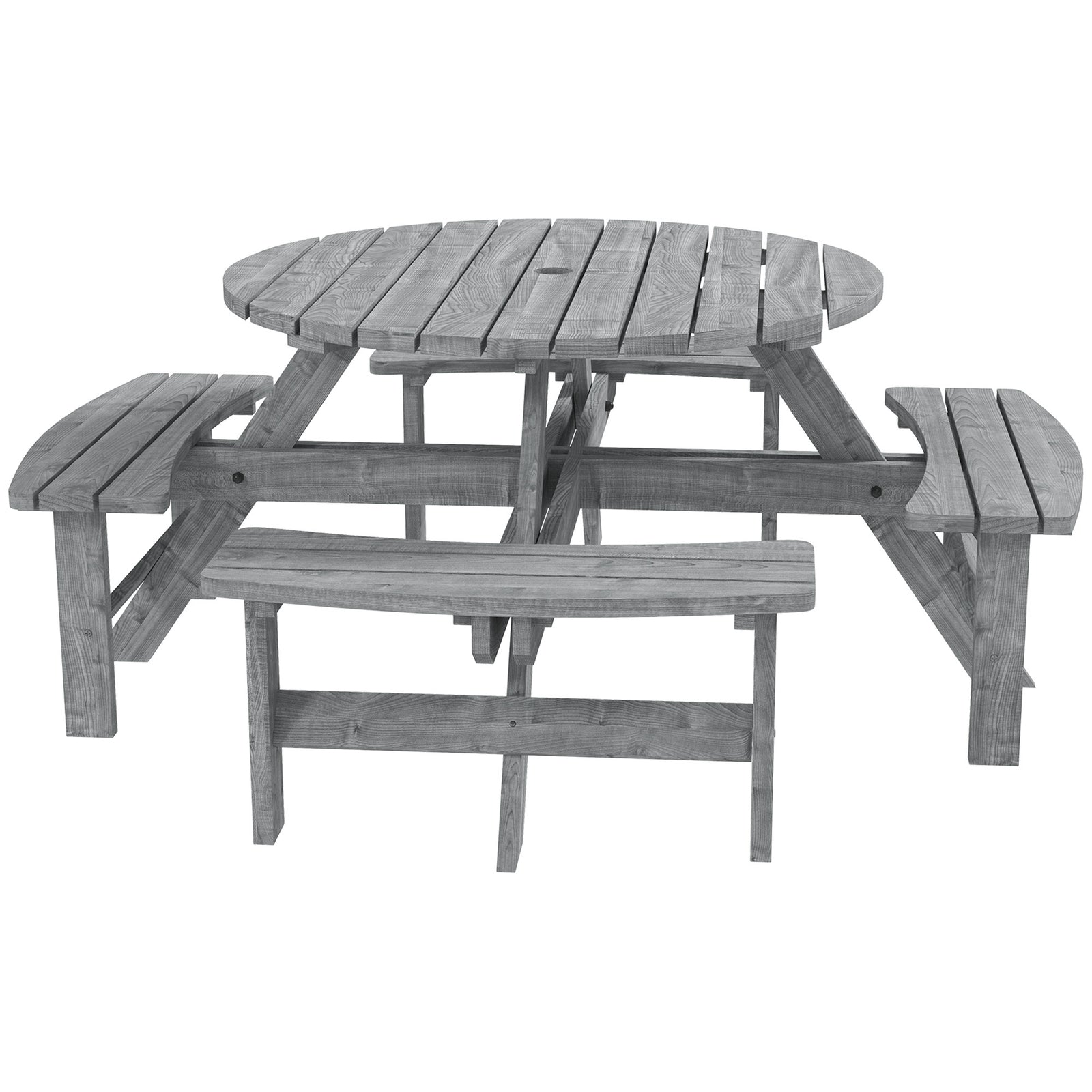 8-Seater Wooden Picnic Set-Fir Wood