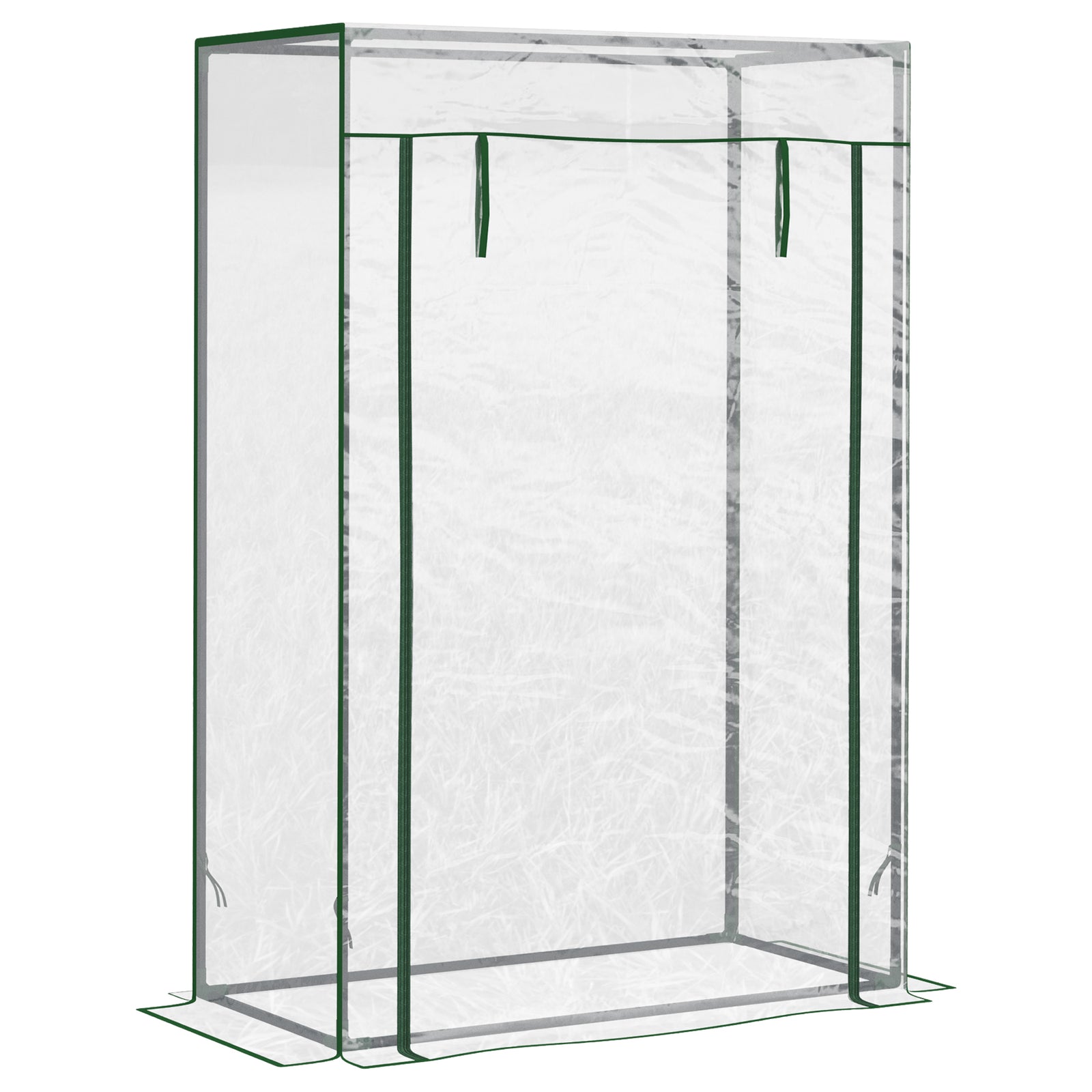 Tomato Greenhouse with Roll-up Door, Mini Greenhouse with PVC Cover, Outdoor Grow House Small Green House for Yard, Balcony, Garden, 100 x 50 x 150cm, Transparent