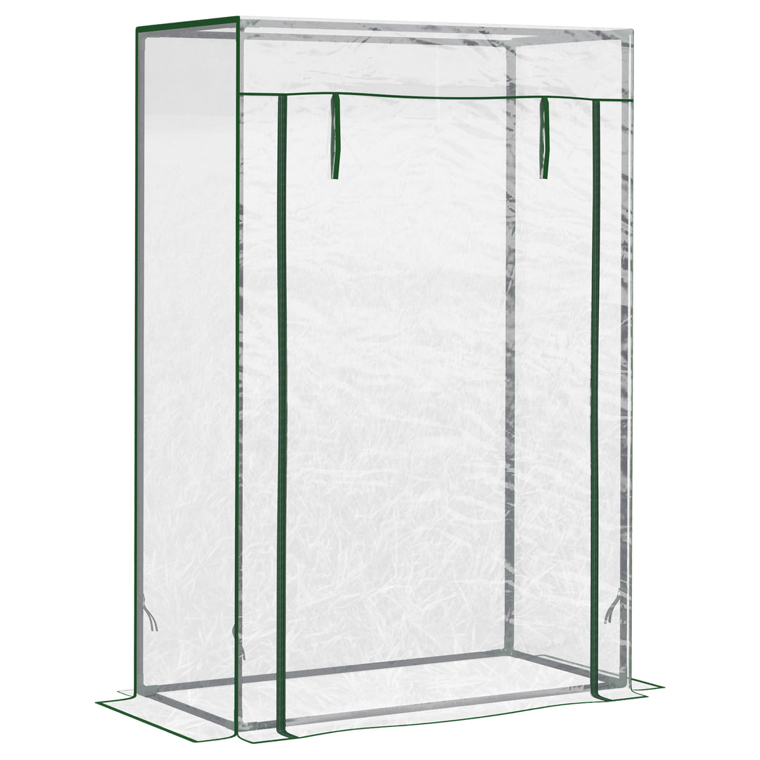 MCL Tomato Greenhouse with Roll-up Door, Mini Greenhouse with PVC Cover, Outdoor Grow House Small Green House for Yard, Balcony, Garden, 100 x 50 x 150cm, Transparent