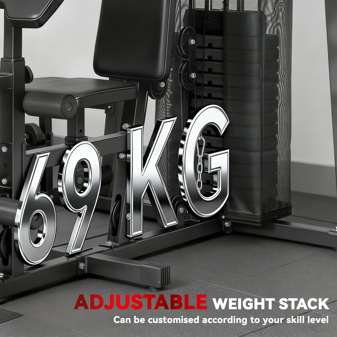 All-in-One Home Gym Machine, Multifunctional Power Cage with 69 kg Wei