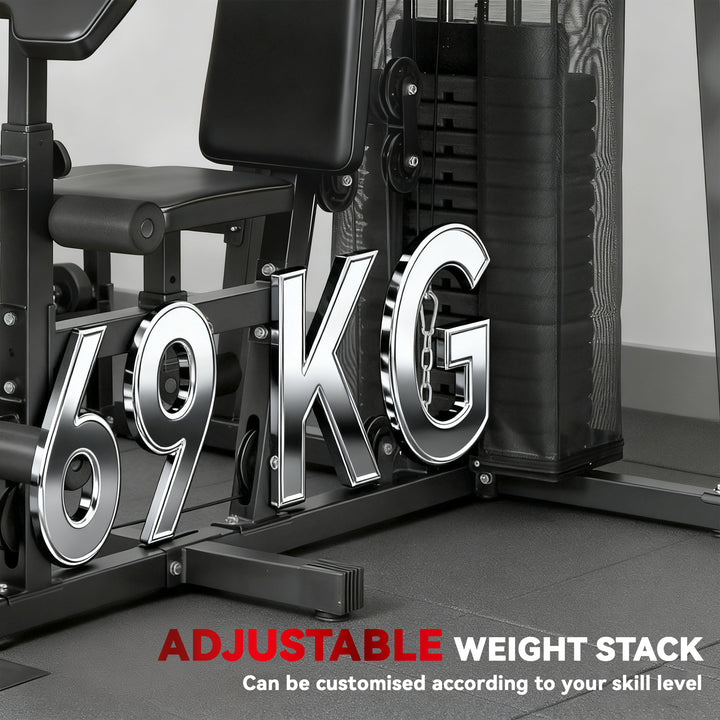 All-in-One Home Gym Machine, Multifunctional Power Cage with 69 kg Wei