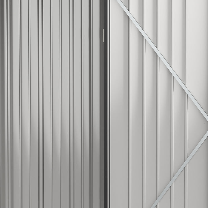 5.3 x 3.1ft Corrugated Steel Garden Shed - Black