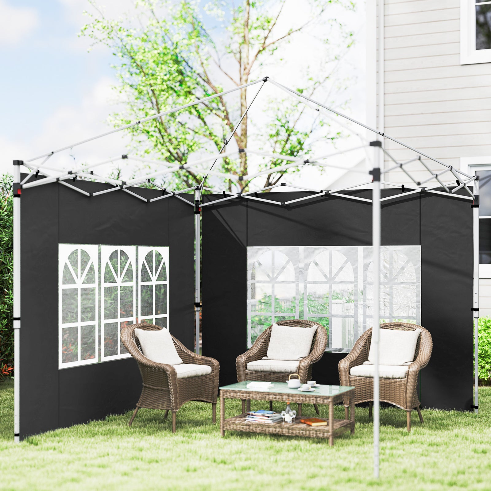 Gazebo Side Panels, Sides Replacement with Window for 3x3(m) or 3x4m P