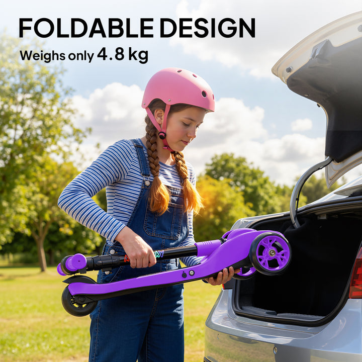Three-Wheel Foldable Electric Scooter for Kids Aged 6-10 Years