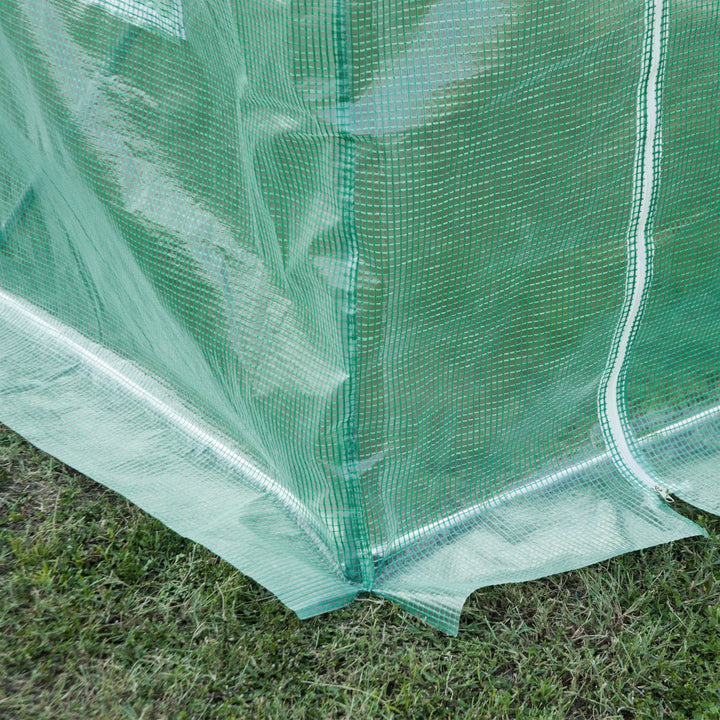 3 x 2 x 2m Greenhouse Replacement Cover ONLY Winter Garden Plant PE Cover for Tunnel Walk-in Greenhouse with Roll-up Windows Door Outdoor, Green