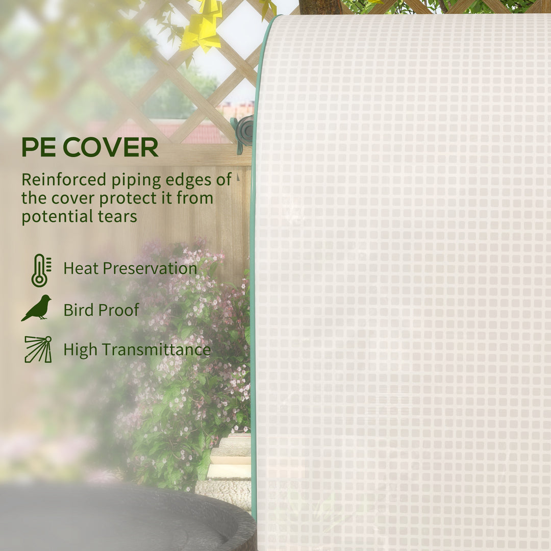 4 Tier Mini Greenhouse for Outdoor, Portable Gardening Plant Green House with Storage Shelf, Roll-Up Zipped Door, Metal Frame and PE Cover, 80 x 49 x 160cm, White