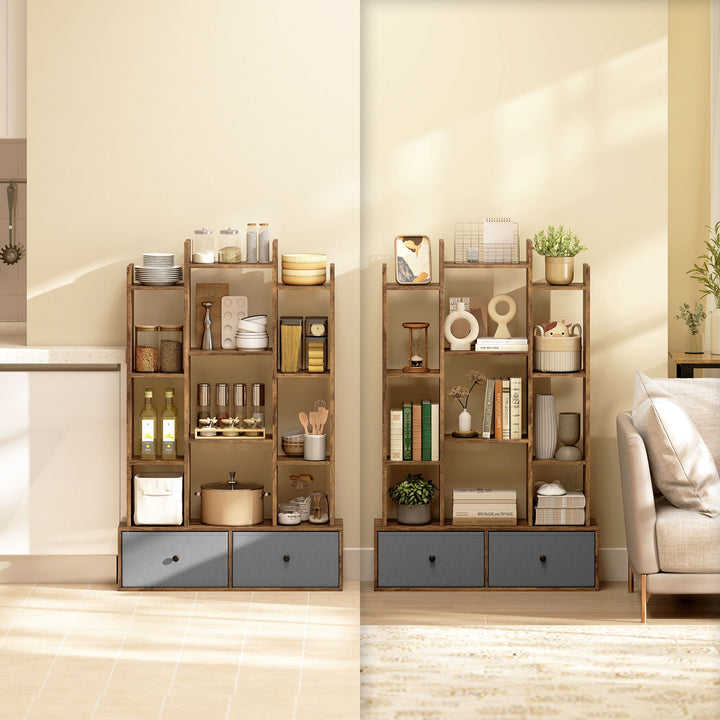 12 Shelf Storage Unit, with Drawers