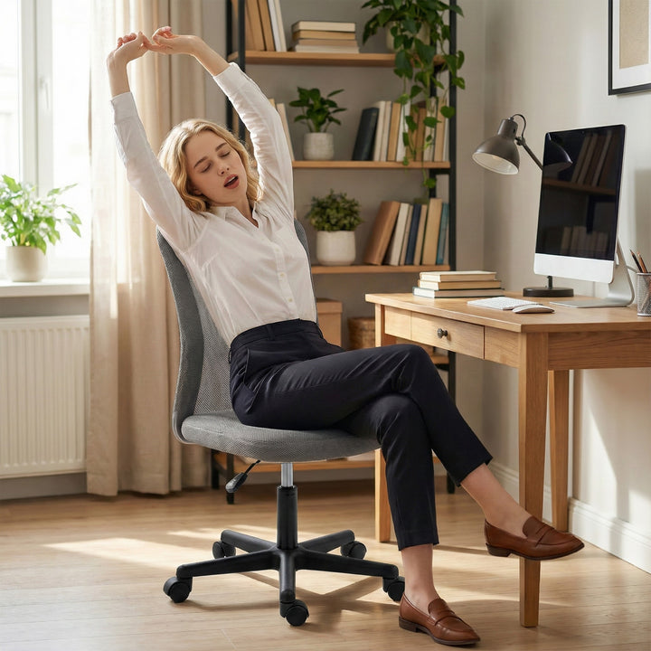 Computer Desk Chair, Mesh Office Chair with Adjustable Height and Swiv