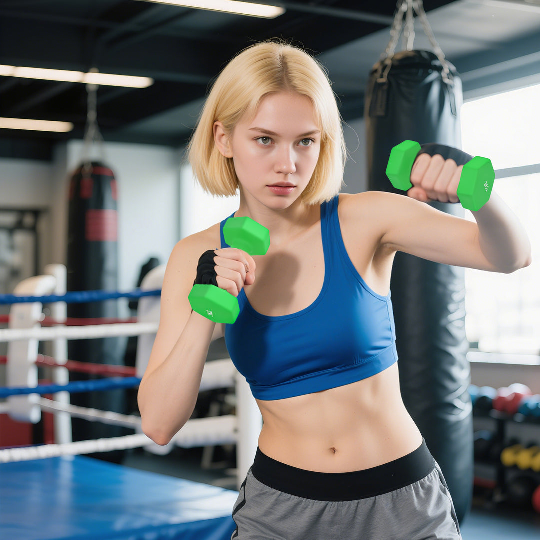 Hex Dumbbells Set with Dumbbell Rack, Hand Weights for Strength Traini