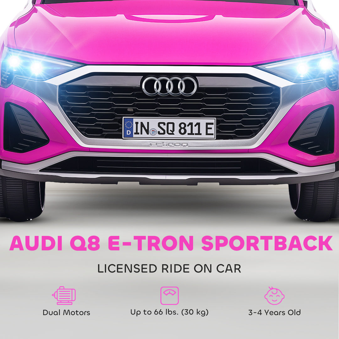 Audi Q8 etron Sportback Licensed Ride on Car with Remote Control, Four