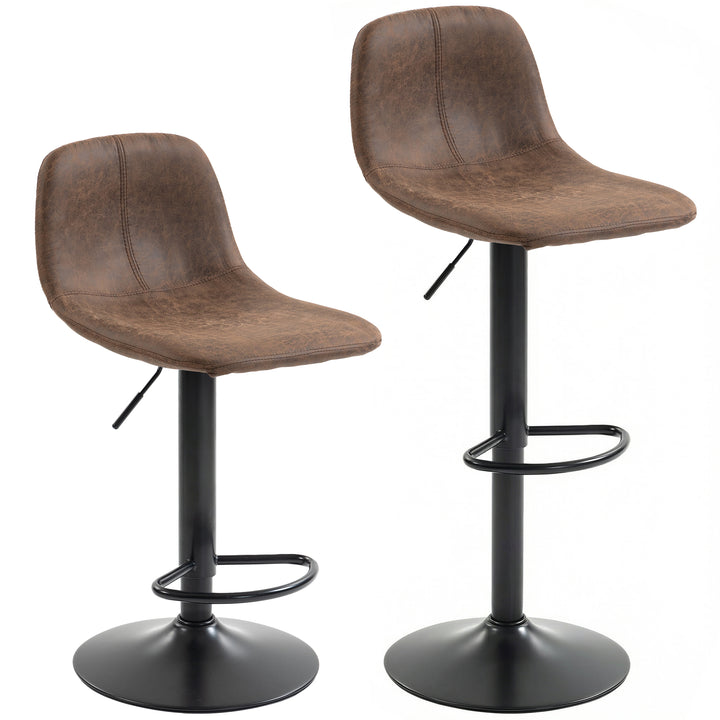 Bar Stools Set of 2, Modern Swivel Barstools with Footrest for Kitchen