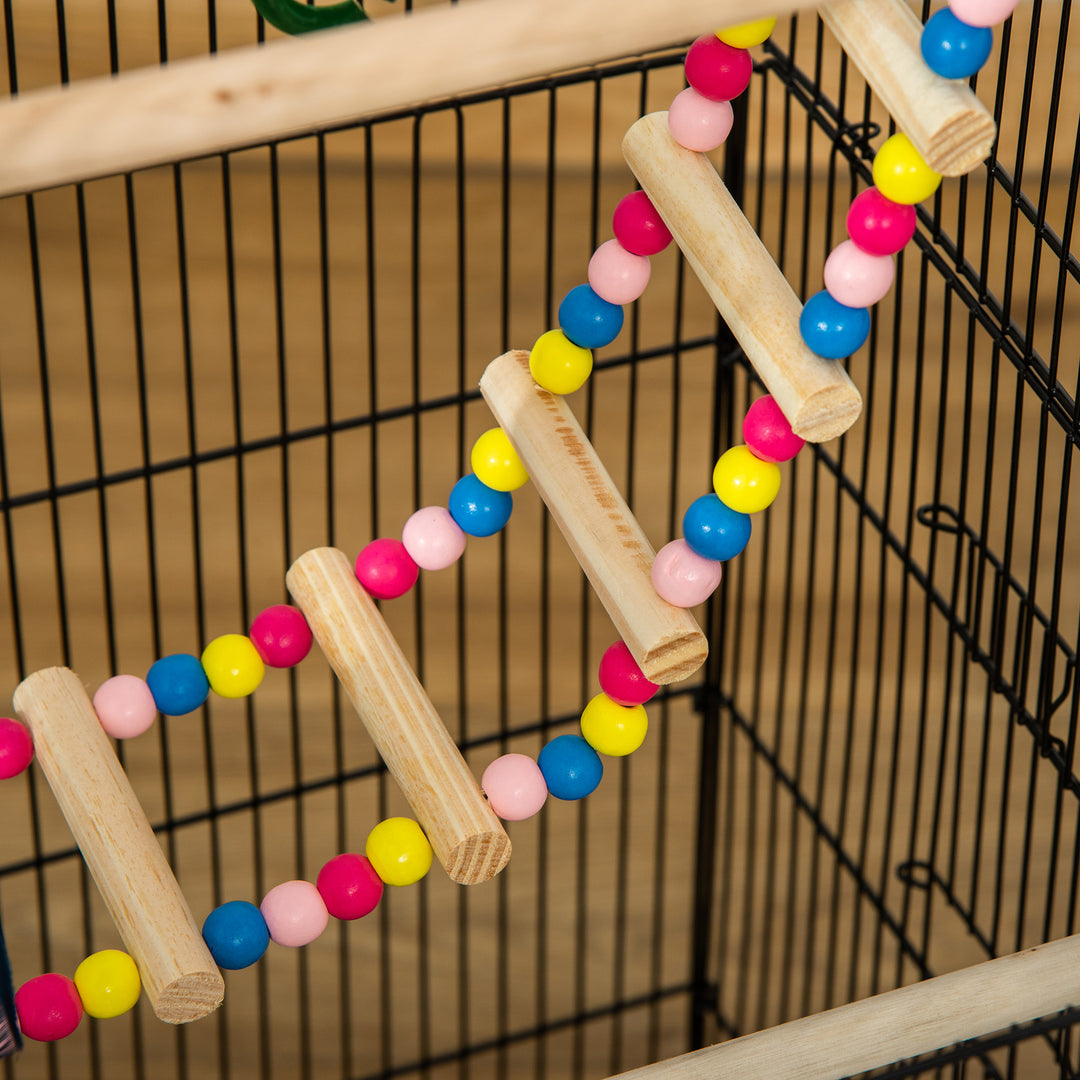 Bird Cage for Budgies, Finches, Canaries w/ Accessories, Toys, Tray
