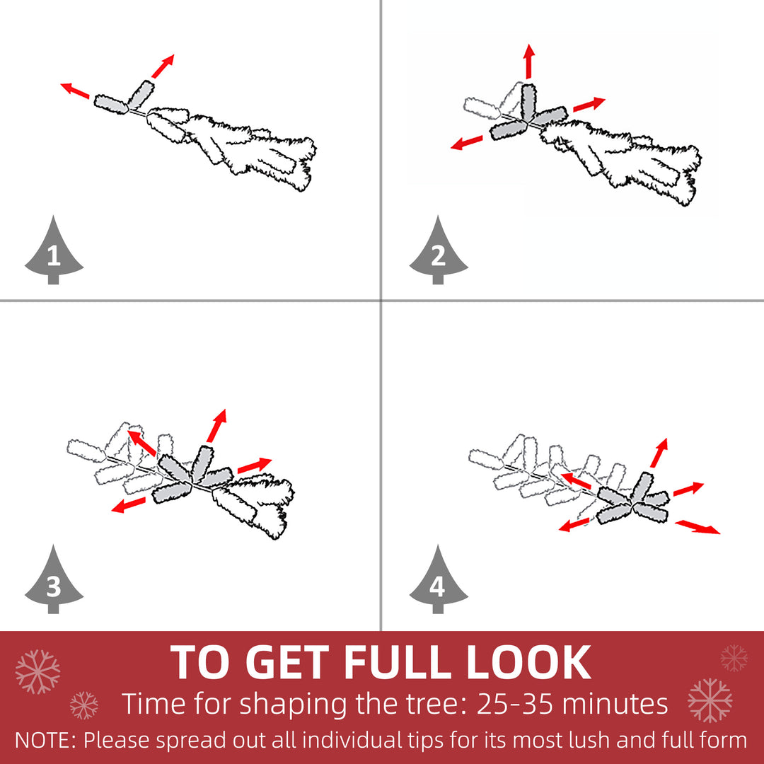 MCL 6FT Christmas Tree Warm White LED Light Holiday Home Decoration, Green