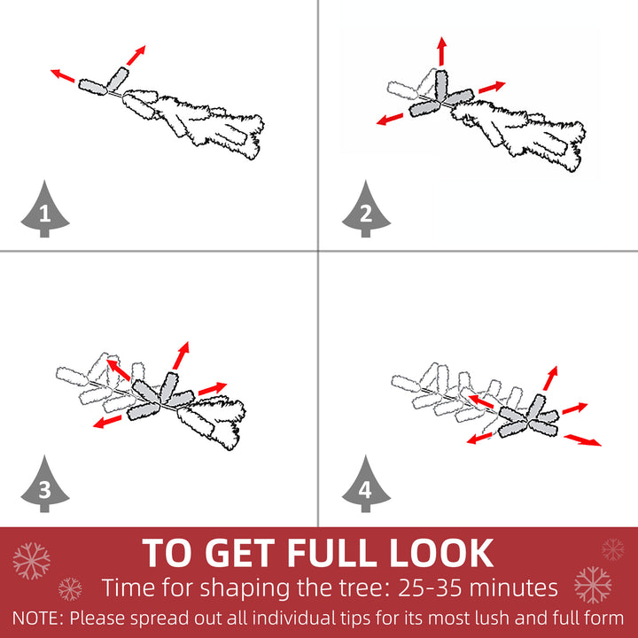 MCL 6FT Christmas Tree Warm White LED Light Holiday Home Decoration, Green