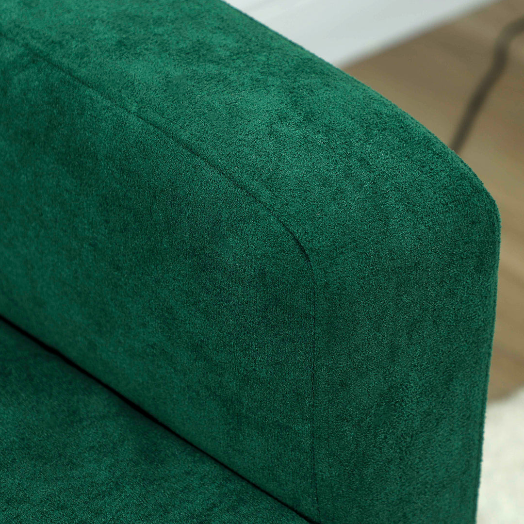 Two-Seater Velvet-Feel Sofa - Green