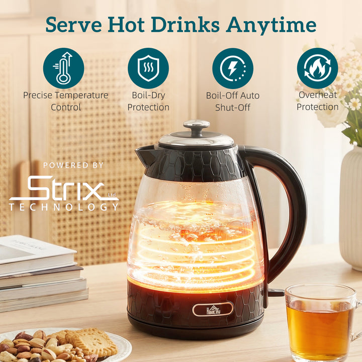Kettle and Toaster Set, 1.7L 3000W Rapid Kettle with Strix Thermostat, 4 Slice Toaster with 7 Browning Controls