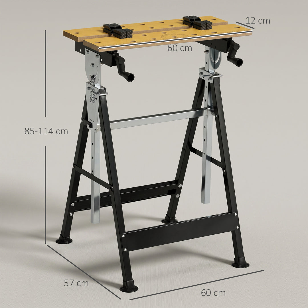 Portable Folding Workbench with Adjustable Height &amp; Angle, Work Bench - view 3