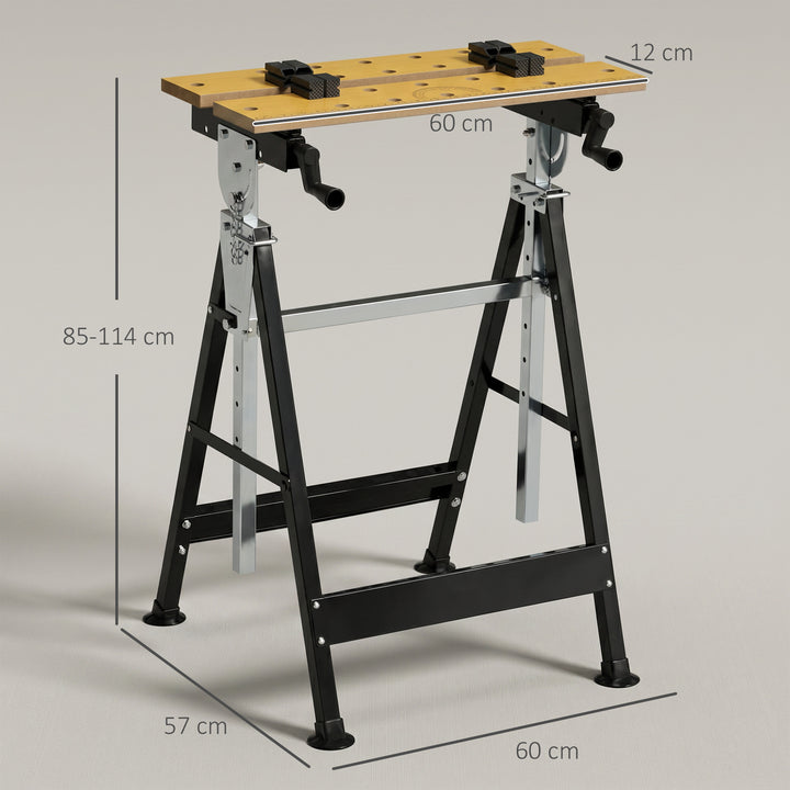 Portable Folding Workbench with Adjustable Height &amp; Angle, Work Bench - view 3
