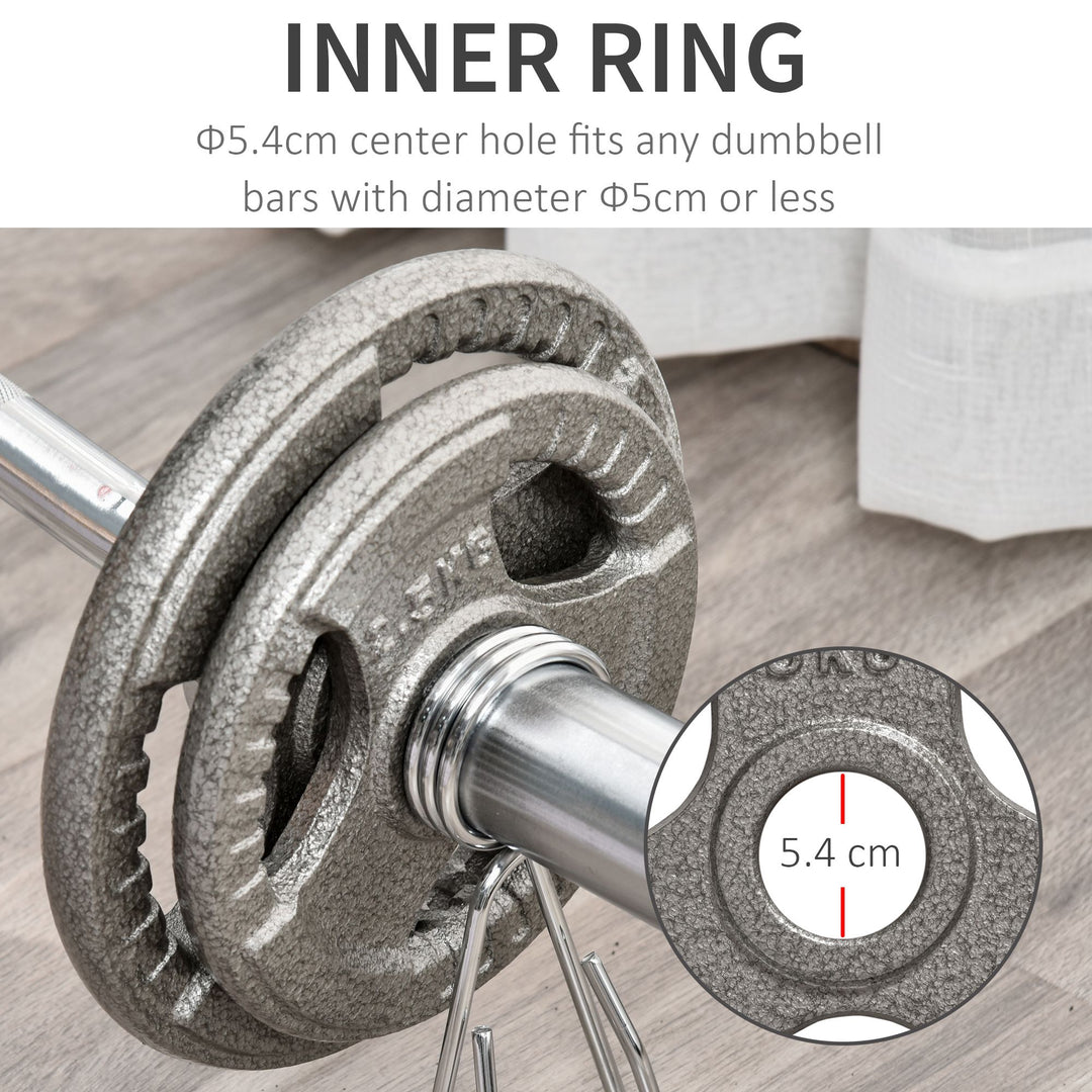 Set of 4 Weight Plate for 2 inch/5cm hole Dumbbell Handle Bar 15kg Dumbbell Plates Barbell Weight 2 x 5kg, 2 x 2.5kg