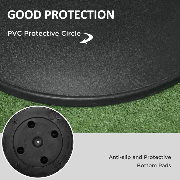 Heavy Duty Cement Parasol Base 20kg Round Patio Umbrella Stand Garden Outdoor Shade Holder for Dia. 35mm/38mm/48mm Poles