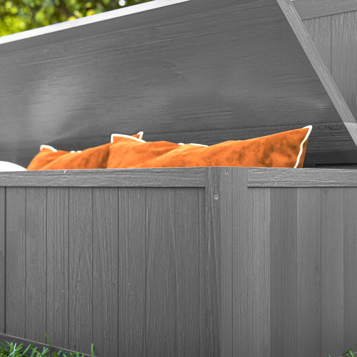 Wood Storage Bench for Patio Furniture, Outdoor Garden Seating Tools, 