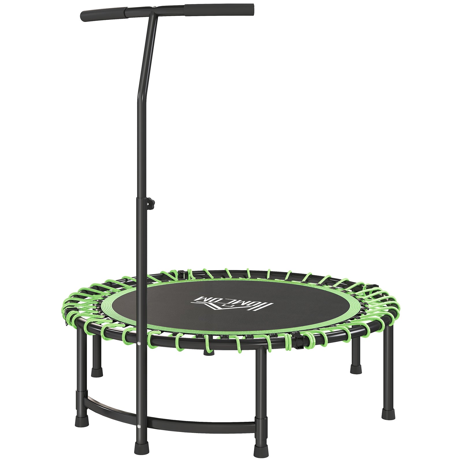 Mini Round Steel Frame Trampoline w/ Adjustable Handle, Green
