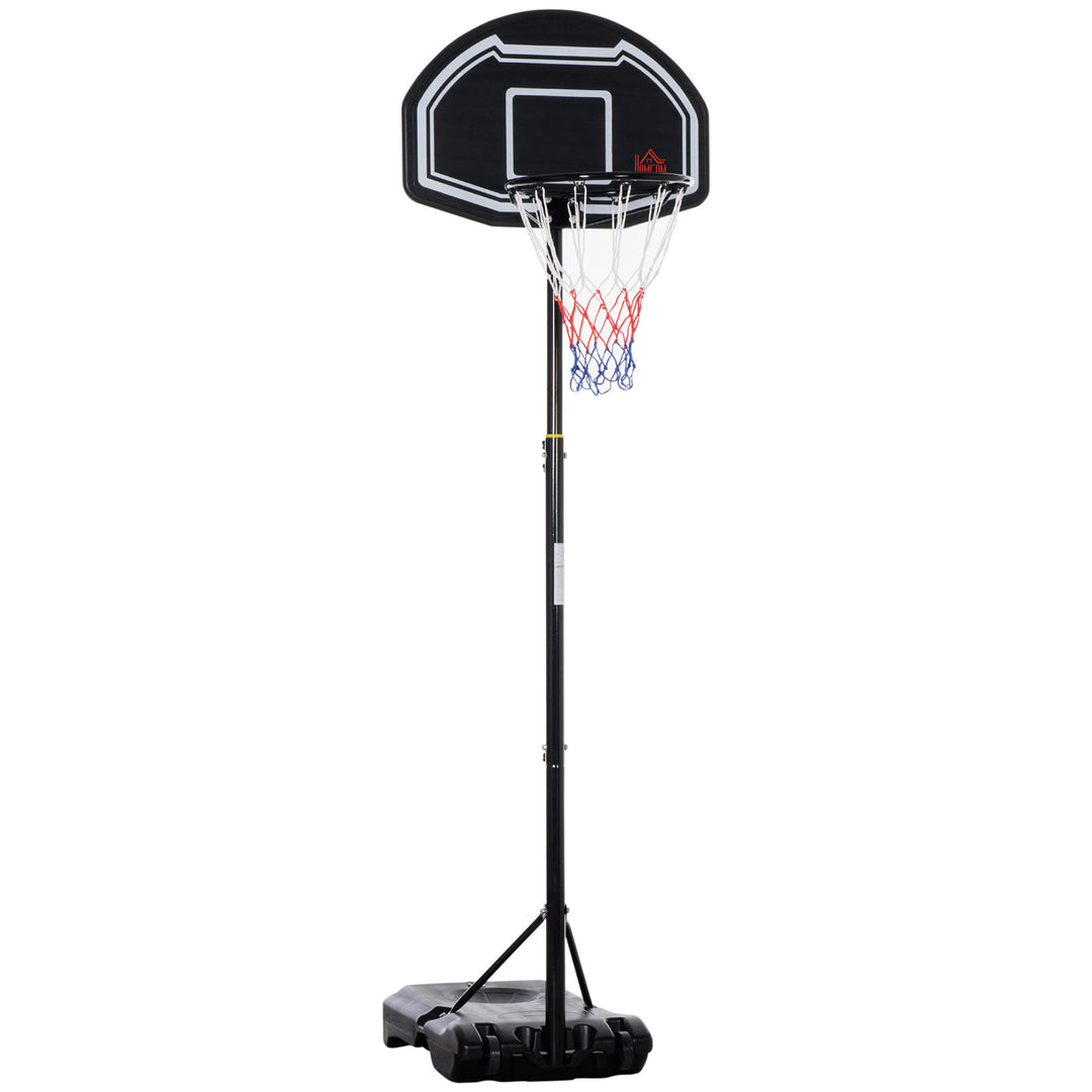 Adjustable Basketball Hoop and Stand, with Wheels and Weight Base Black