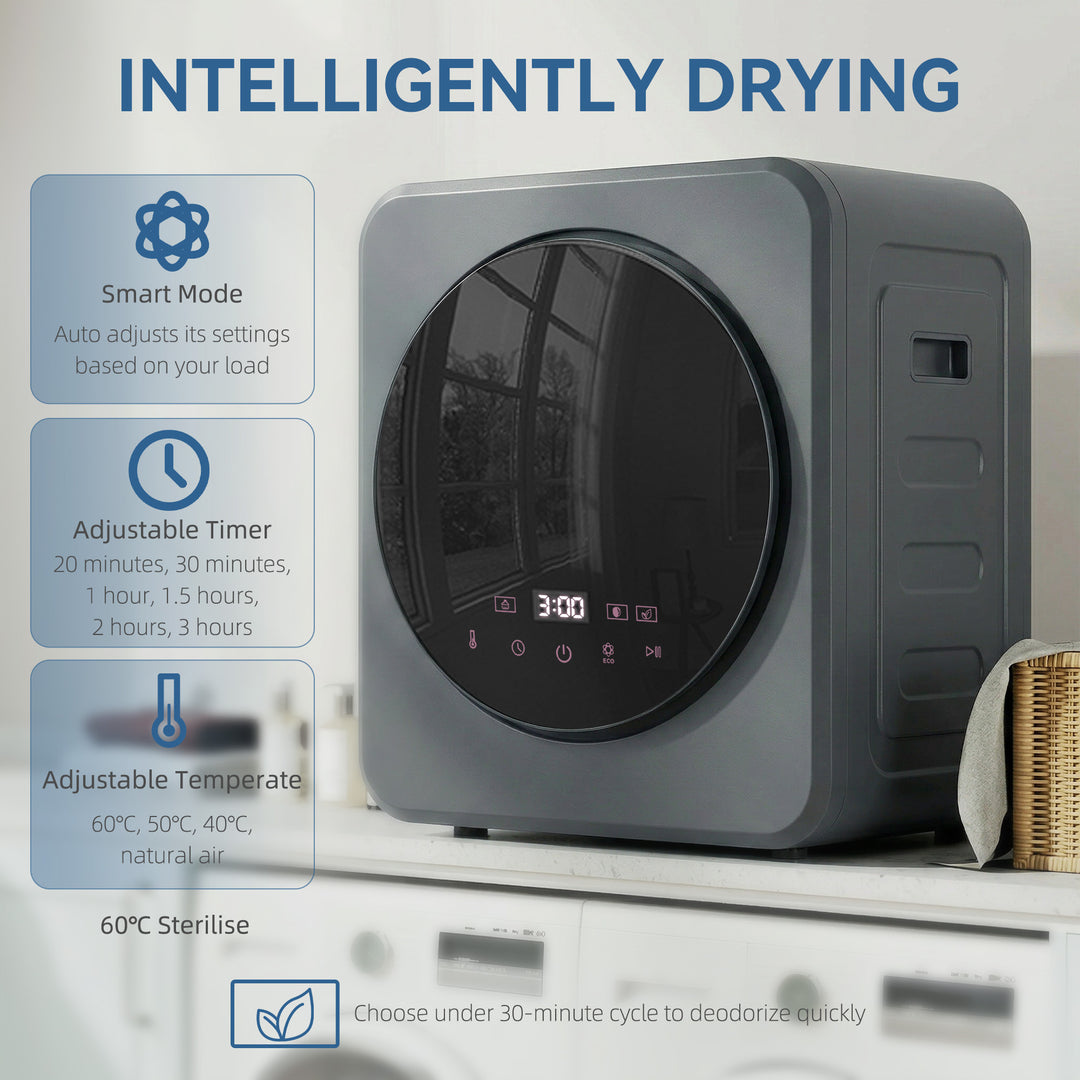 Vented Tumble Dryer, 4 kg Front Tumble Dryer with Stainless Steel Tub,