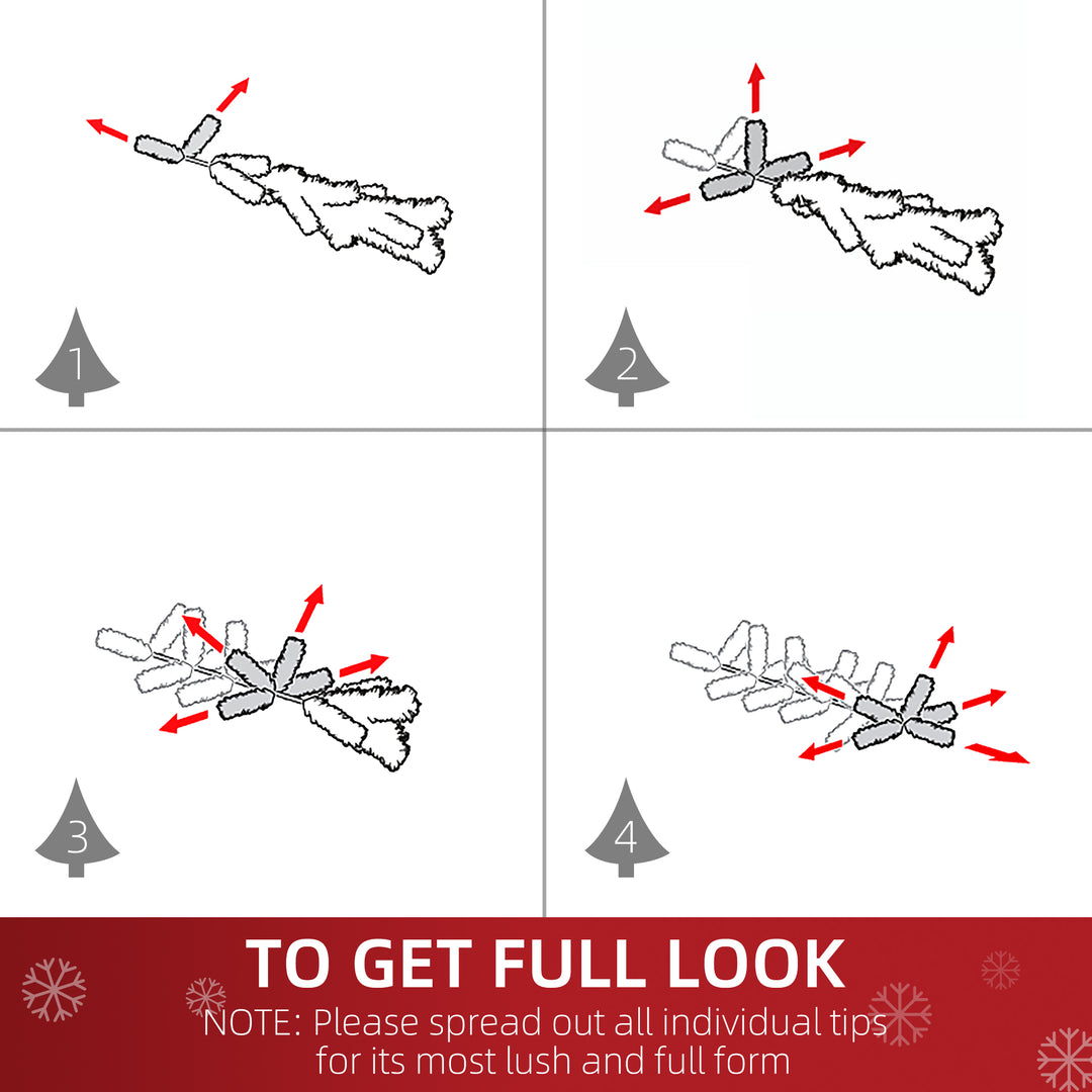 MCL Indoor Christmas Tree Artificial Berry Xmas Decoration with Metal Stand and 184 Tips (5FT(150CM))