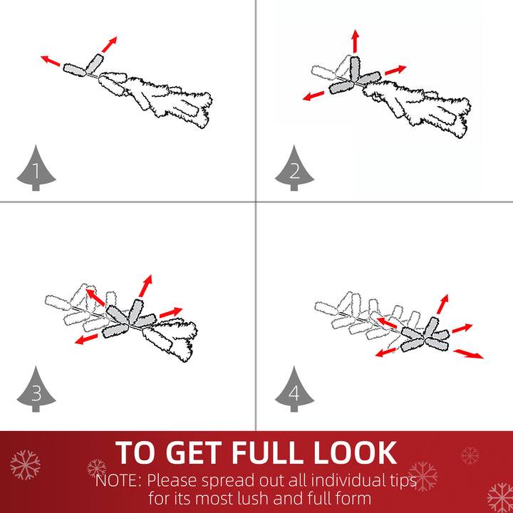 MCL Indoor Christmas Tree Artificial Berry Xmas Decoration with Metal Stand and 184 Tips (5FT(150CM))