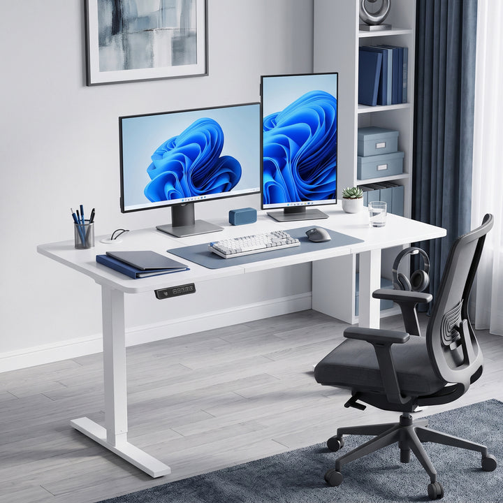 Standing Desk Memory Control Height Adjustable Desk 2 Cable Holes LED - view 2