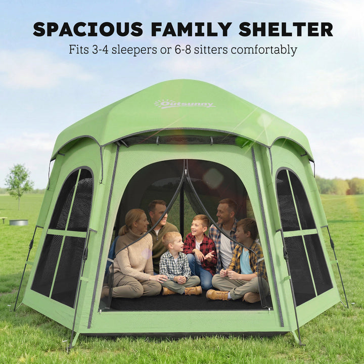 Pop Up Tent 3000mm Waterproof Instant Camping Tent 3-4 Person with 2 D