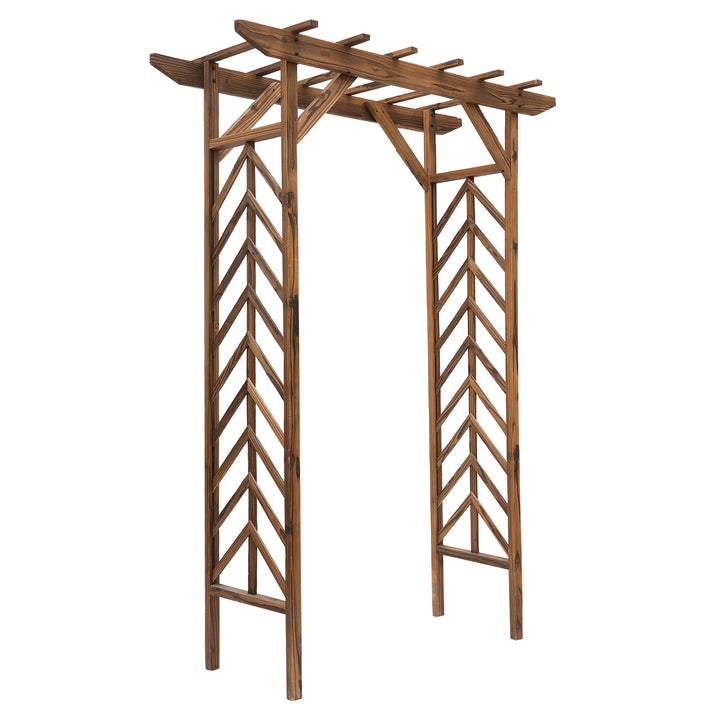 Wooden Garden Arbor, Arch Trellis with Classic Countryside Style, Perg