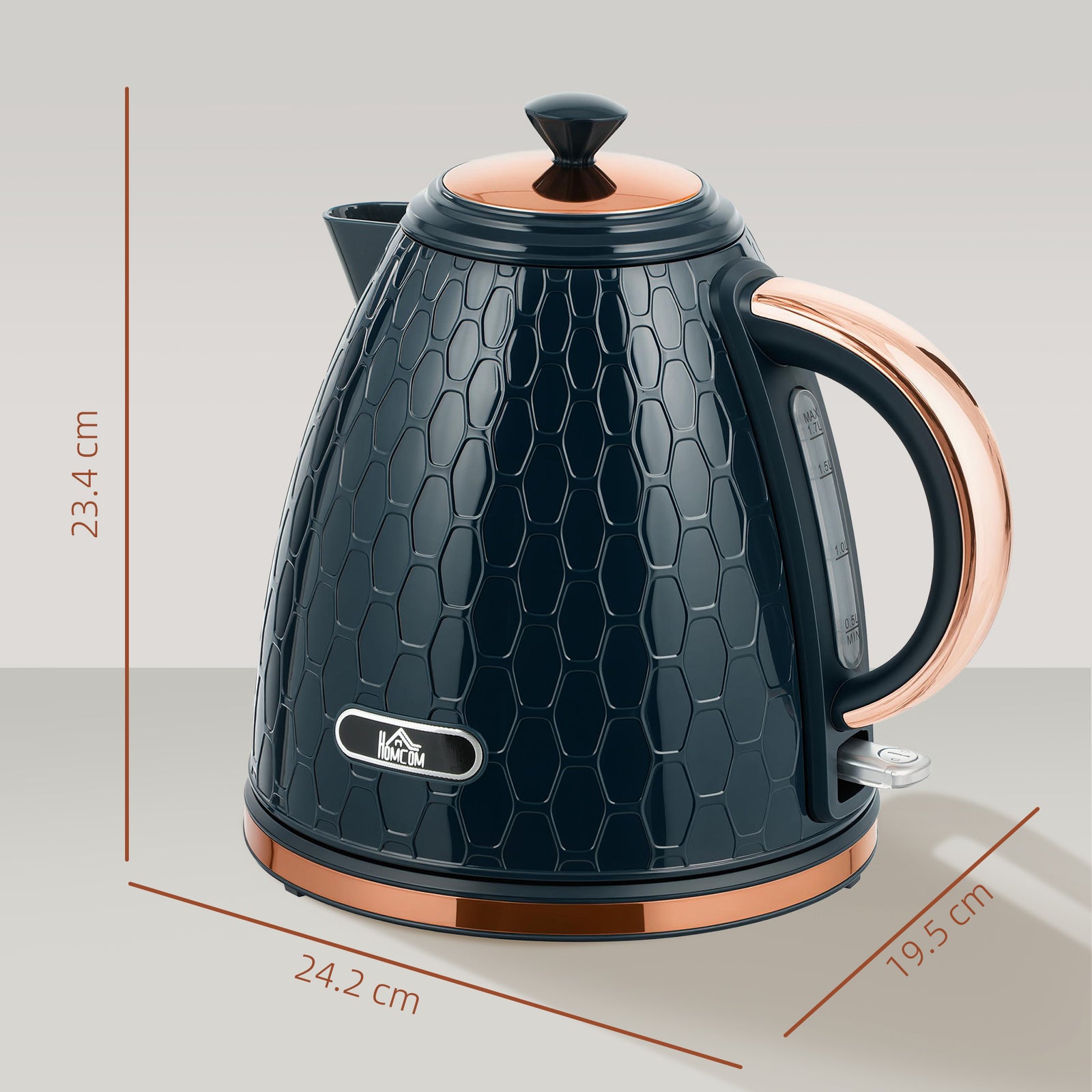 3000W Rapid Boil Honeycomb Kettle - Dark Blue