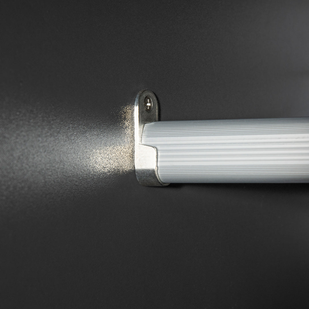 MCL High Gloss Wardrobe, 2 Door Wardrobe with Hanging Rod and Storage Shelf, Clothes Storage Organizer with Anti-tipping Design for Bedroom, Grey