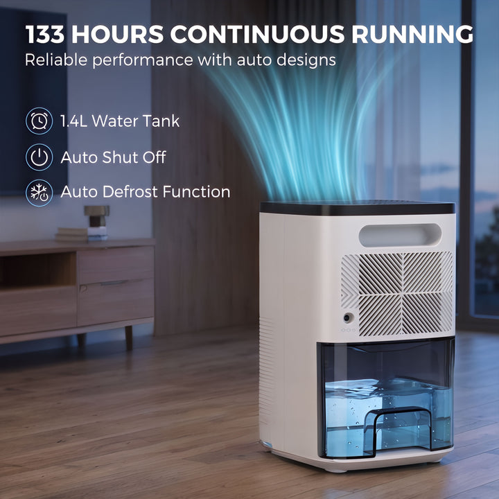 300mL/Day Small Dehumidifier, RGB Mood Lights, Continuous Drainage - view 6