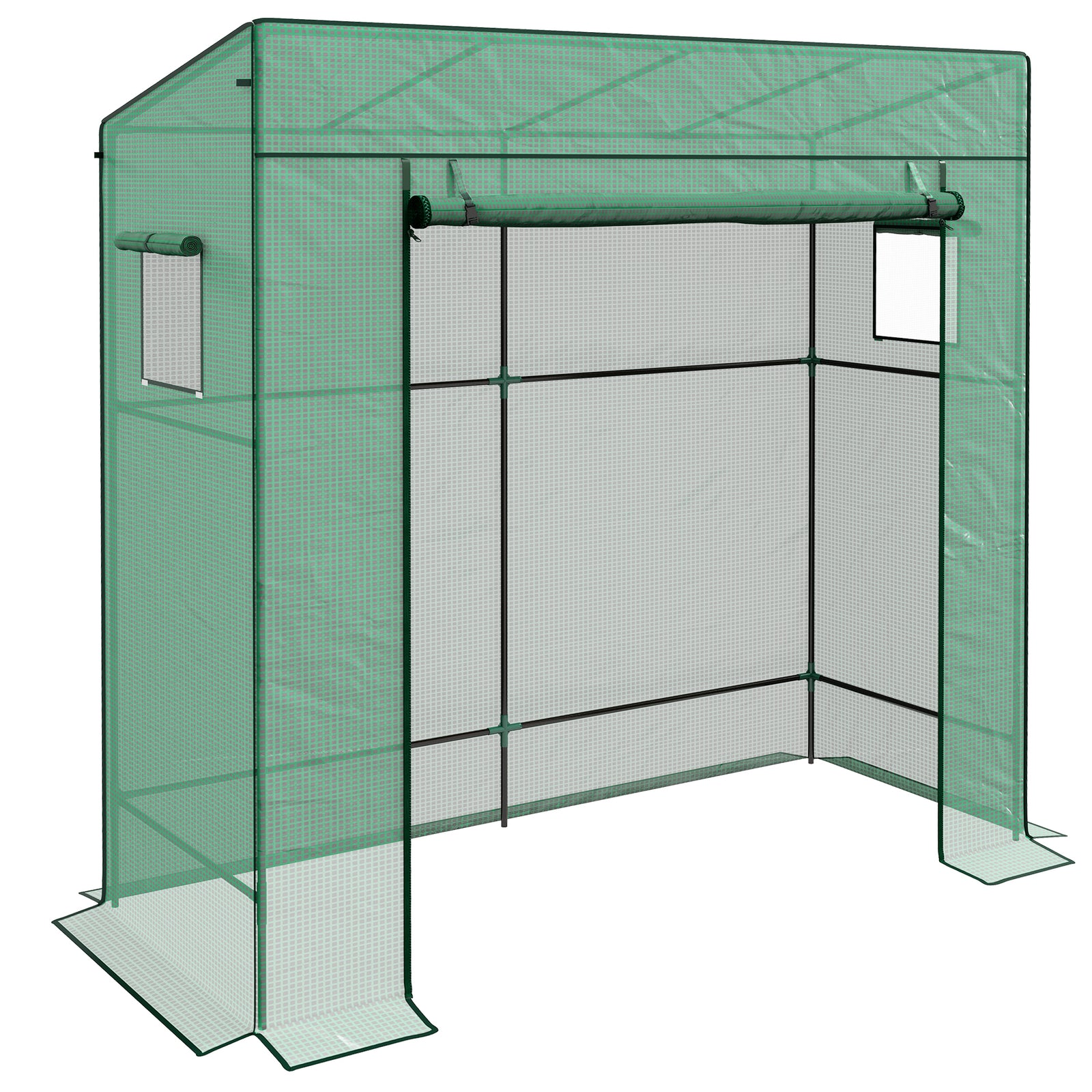 77 x 196cm Walk-In Greenhouse, with Accessories